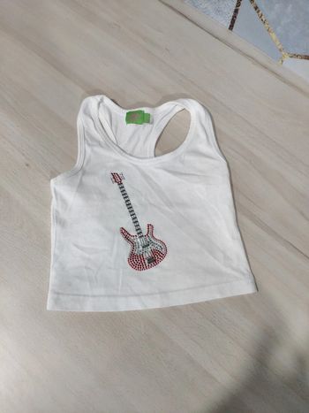 Marcel débardeur blanc bébé fille guitare 🎸 12 mois 1 an