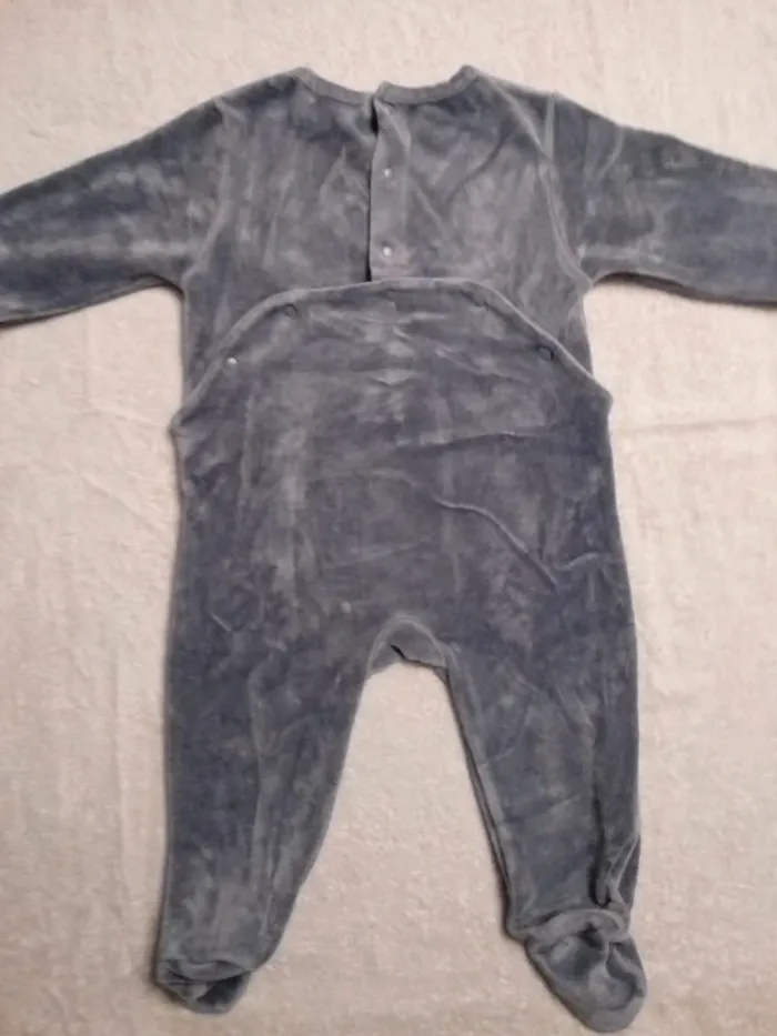 Pyjamas gris DPAM 6 mois (réf perso D6)(familleac72) - photo numéro 2