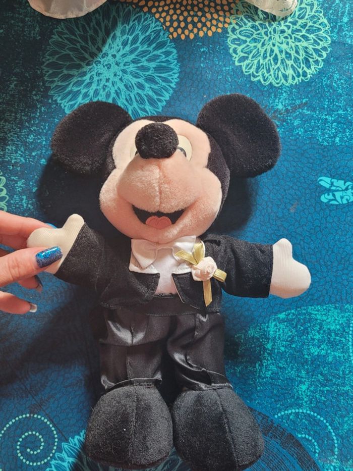 Peluche mickey minnie marié disneyland - photo numéro 5