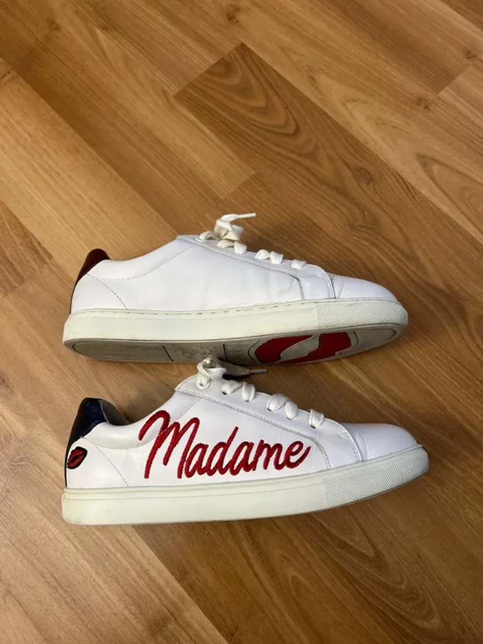 Baskets a lacets en cuir Madame Monsieur Bons baisers de Paname 38 - photo numéro 2