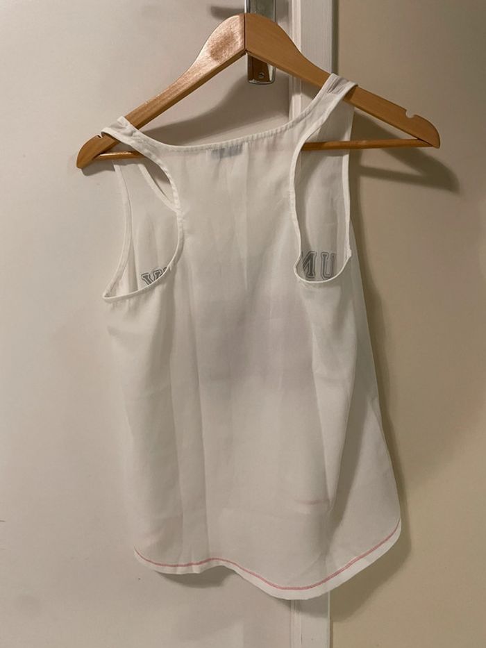 Débardeur blanc “University 98” - Taille S - photo numéro 2
