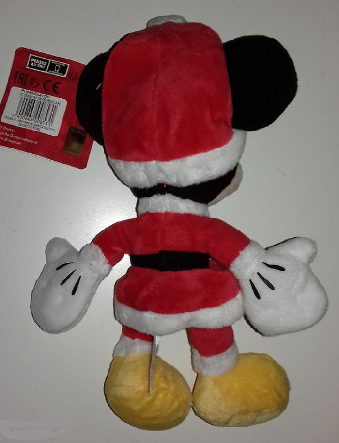 Peluche Mickey de Noel - Disney - 27X18cm - Neuve - photo numéro 2