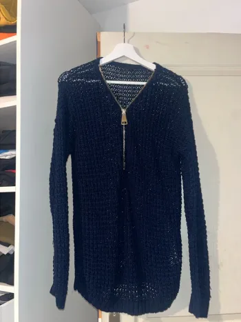 Pull maille bleu marine