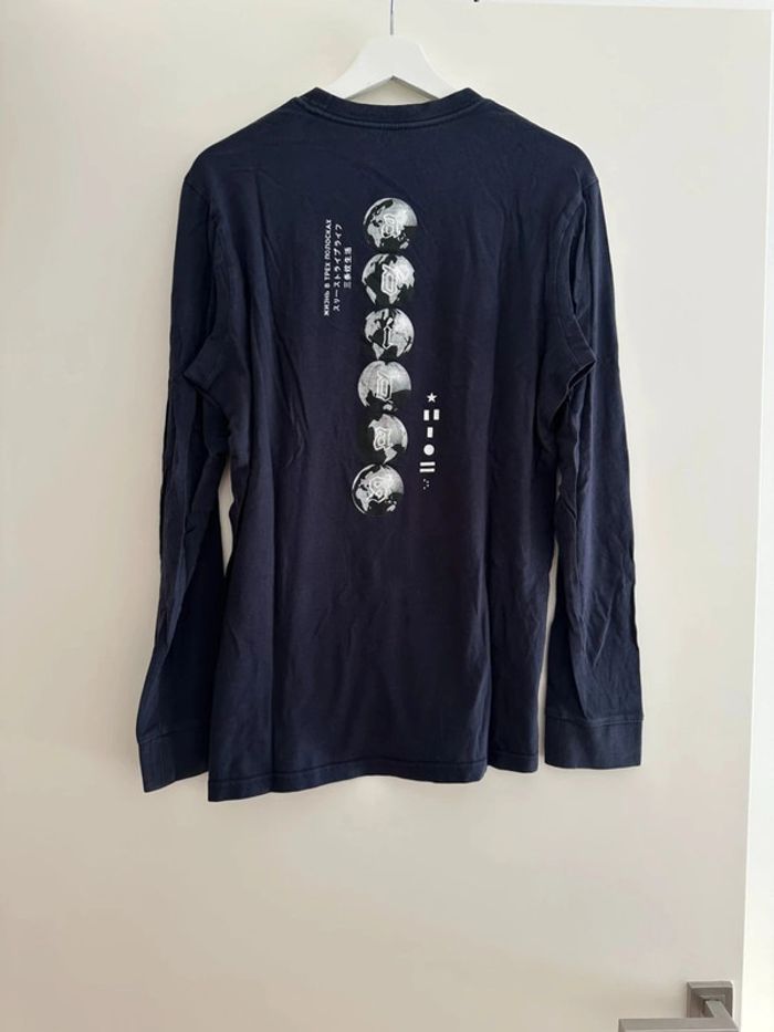 T-shirt Adidas manches longues bleu marine - original taille M - photo numéro 5