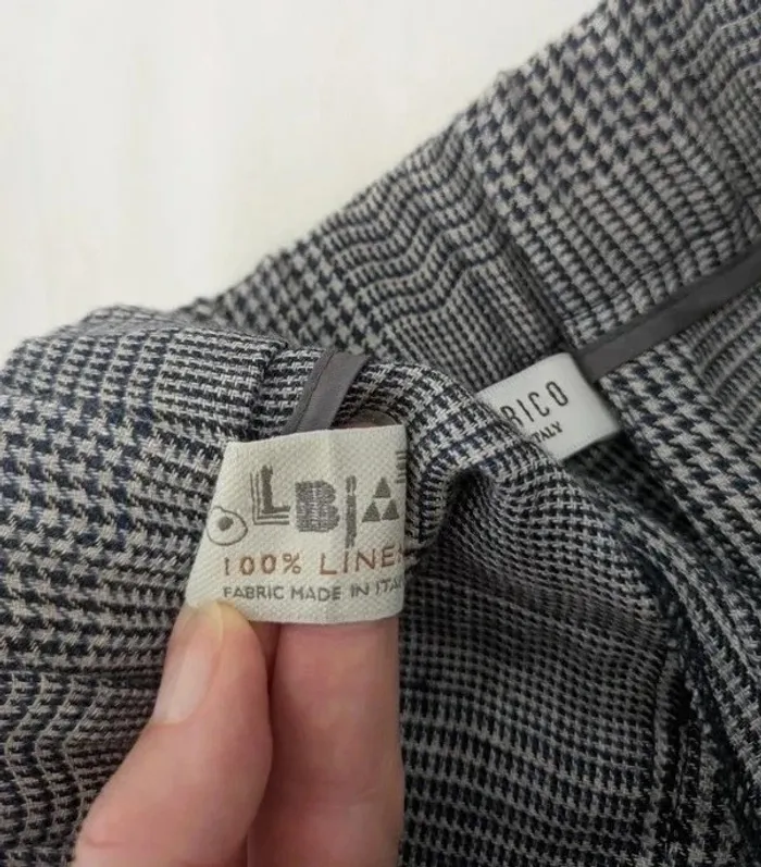 Pantalon à carreaux 100% lin - Peserico - taille 36 - photo numéro 6