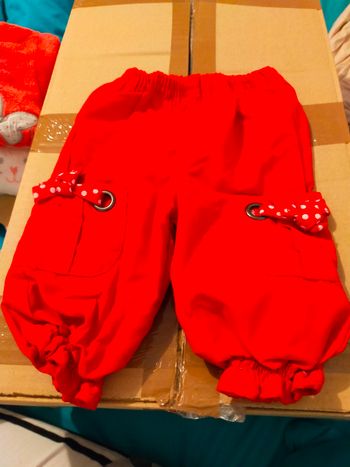 Pantalon bouffant rouge 3 mois