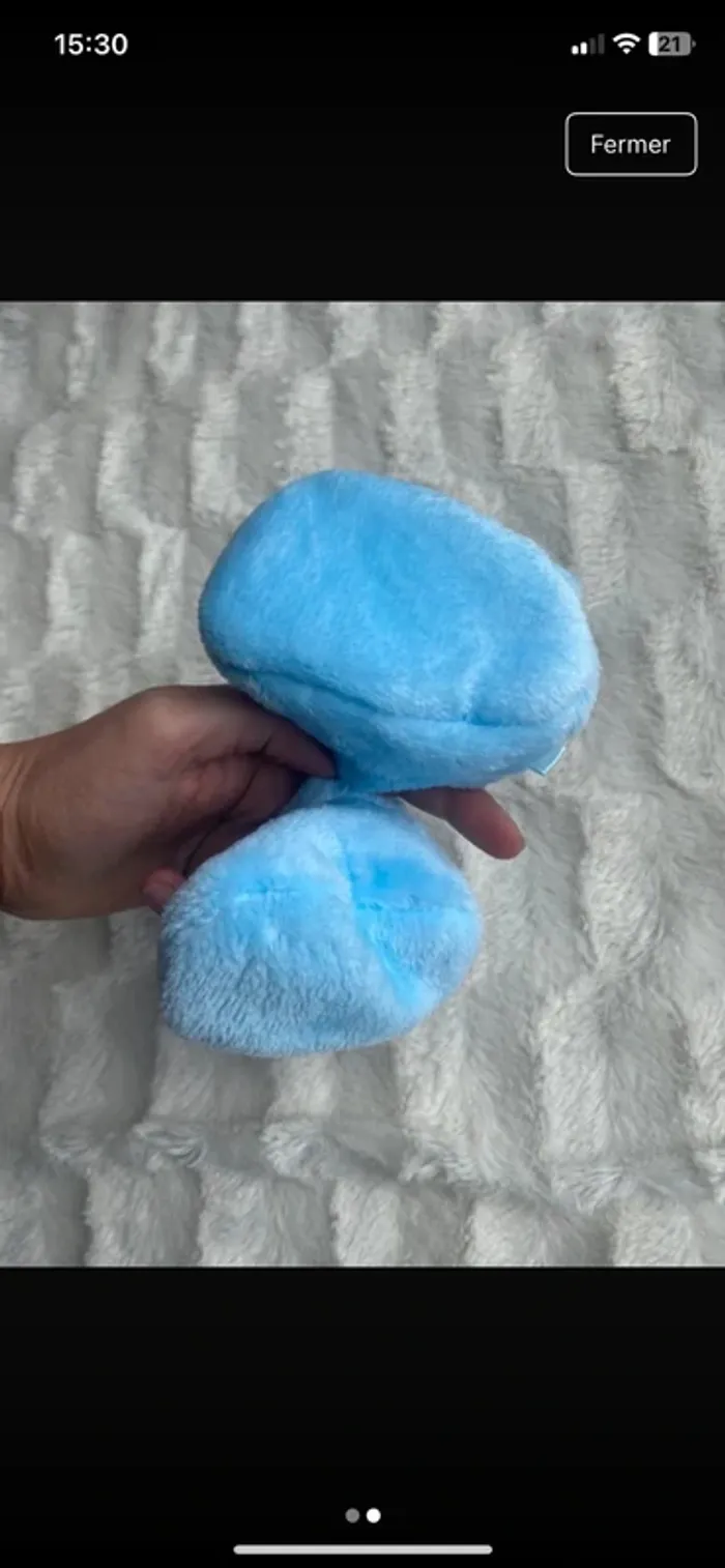 Chausson bleu bébé - photo numéro 2