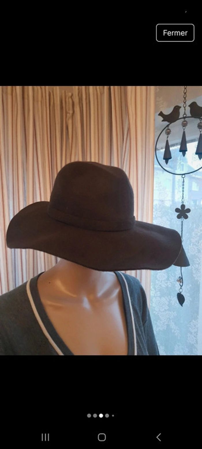 Chapeaux H&M Coachella laine marron 56cm - photo numéro 3