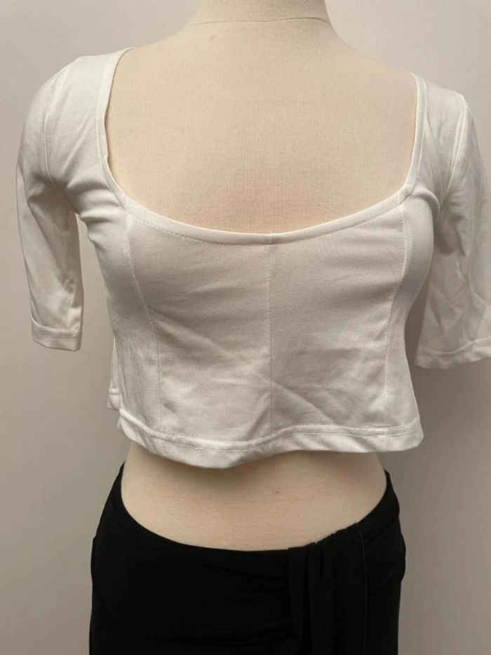 Crop top blanc cassé - photo numéro 3