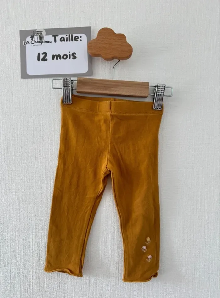 Legging moutarde - taille 12 mois 🌸
