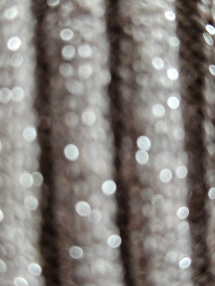 Pull fin côtelé argenté brillant et perles Vintage - photo numéro 4