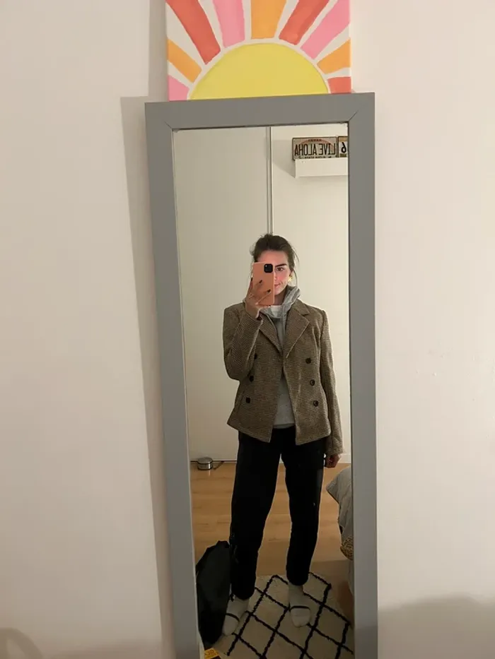 Veste marron et beige - Shein - photo numéro 4