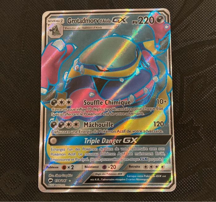 Carte Pokémon Grotadmorv d’alola GX 138/147 - photo numéro 1