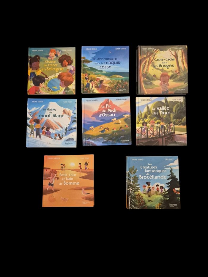 Lot 8 livres jeunesse "Merveilles de France" Virginie Grimaldi – Hachette –