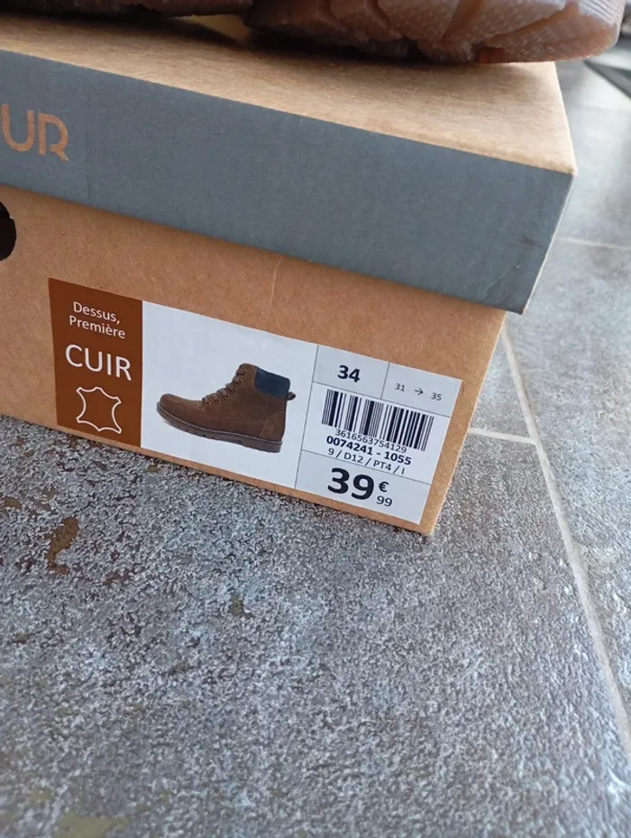 Bottines garçon neuves p.34 - photo numéro 2