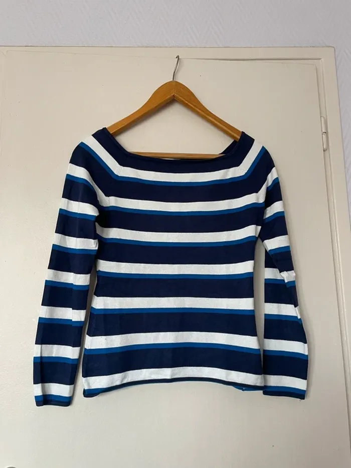 T-shirt manches longues marinière