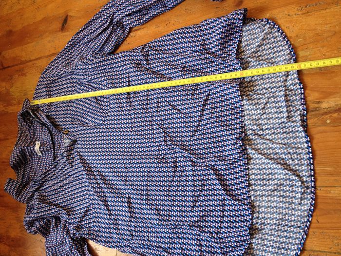 Blouse fluide à motifs - manches longues - taille L - look féminin - photo numéro 5