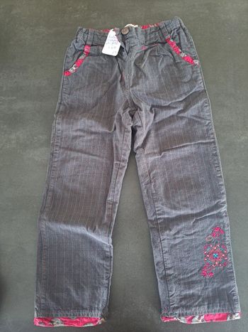 pantalon gris et rose 4 ans