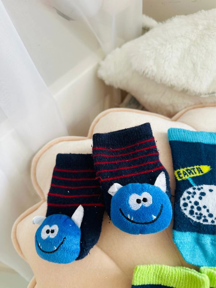 Lot chaussettes baby boy thème bleu - photo numéro 2