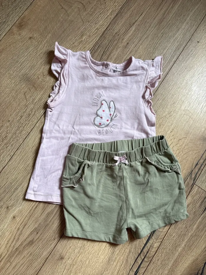 Ensemble tee shirt short