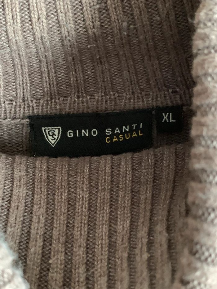 Pull col roulé marron Gino santi casual XL - photo numéro 9