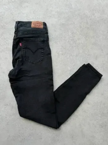 Jeans Levi's W26 FR36 L28 coupe skinny noir Femme Women pan576b