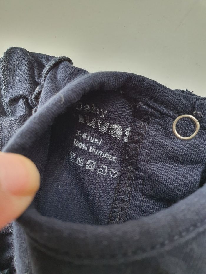 Robe bleu manches longues 3-6 mois - photo numéro 3