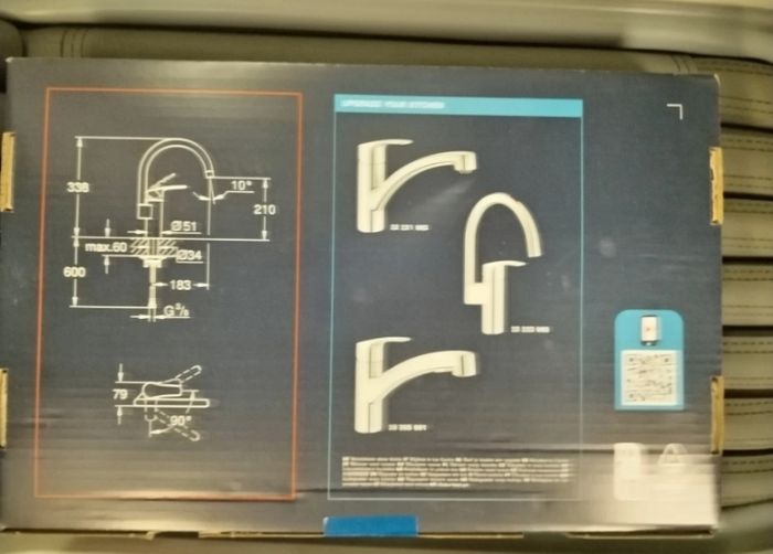 Mitigeur évier eurosmart Bec tube pivotant - photo numéro 2