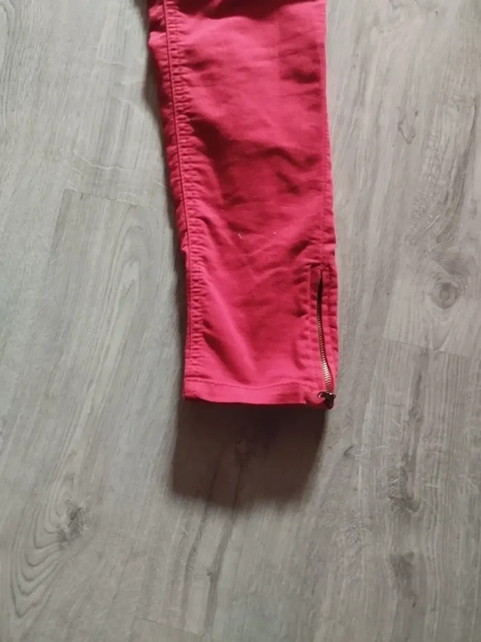 Jean rouge skinny grossesse T36 - photo numéro 2