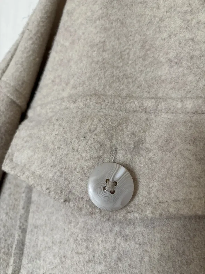 Veste beige molletonnée stradivarius - photo numéro 3