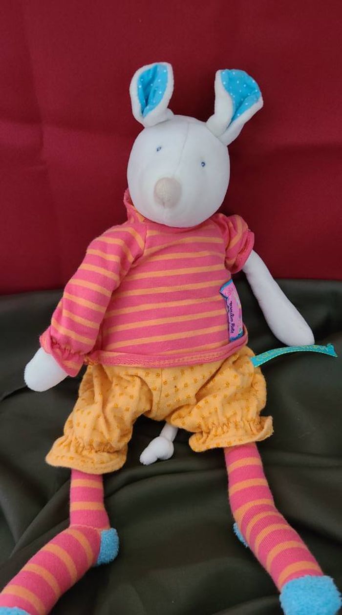 Doudou souris Colette Trottinette MOULIN ROTY 28 cm - photo numéro 5