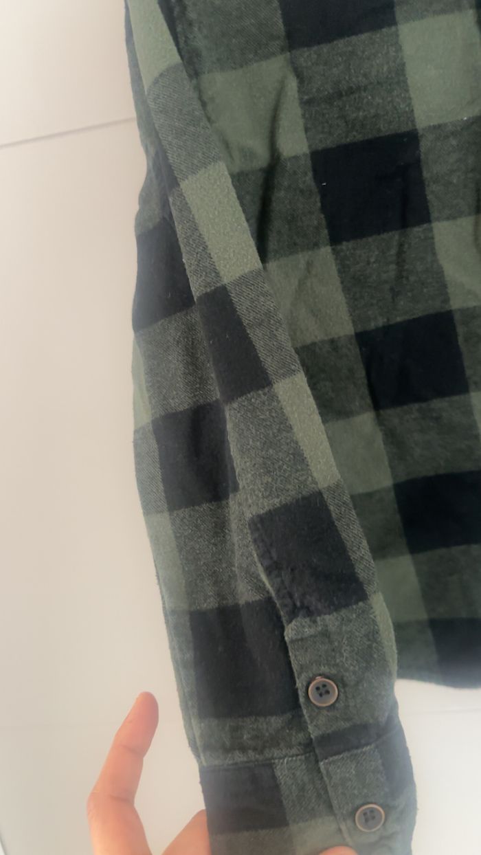 Chemise à carreaux kaki & noir - photo numéro 3