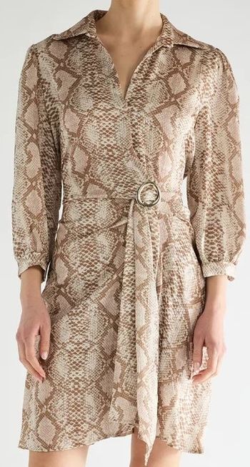 Rinascimento - Robe portefeuille - Beige - Taille: XS