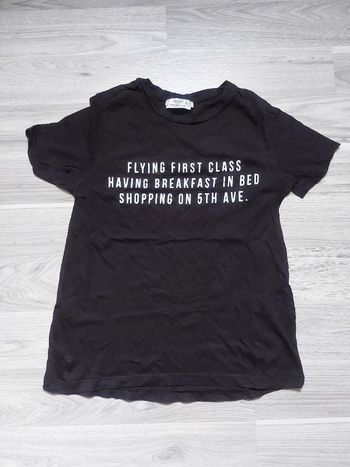 Tee-shirt manche courte noir mango