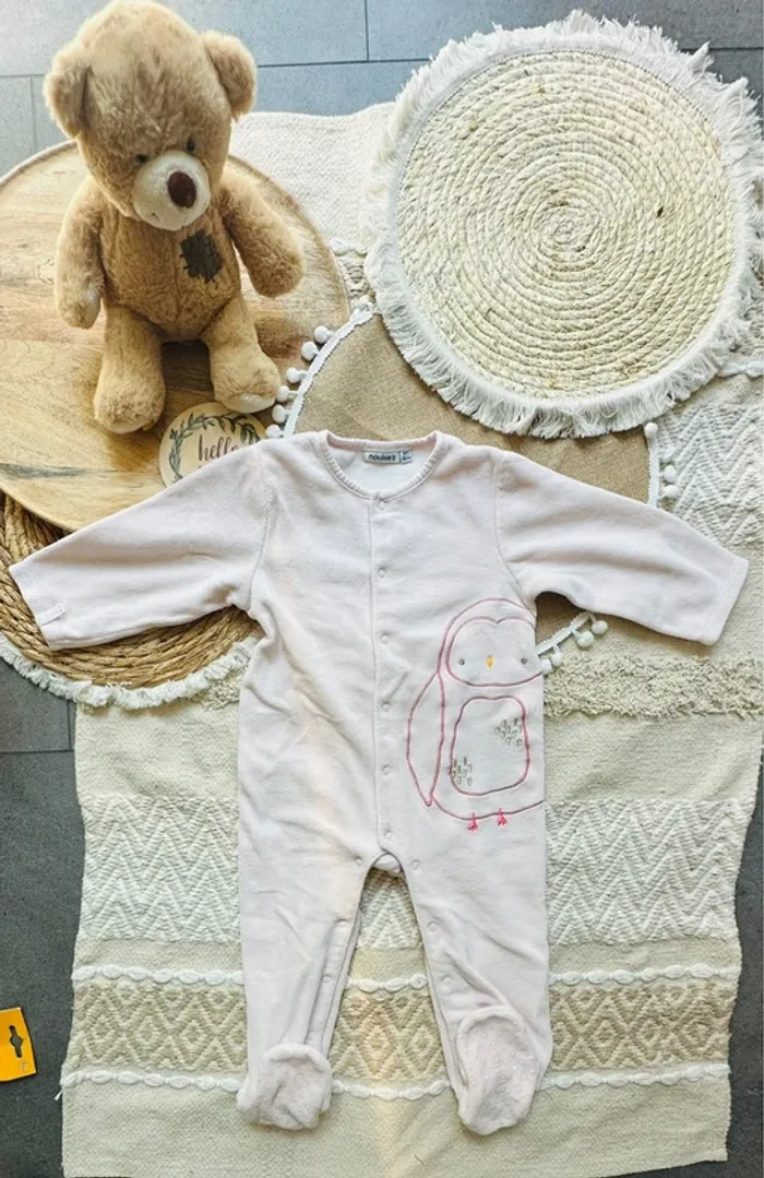 Pyjama Noukies rose hibou 18M 86cm - photo numéro 2