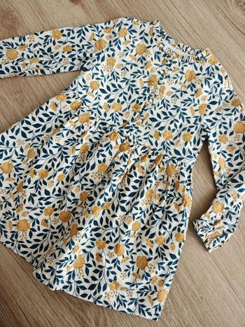 Robe jaune et verte fleurie Sergent Major 3 ans