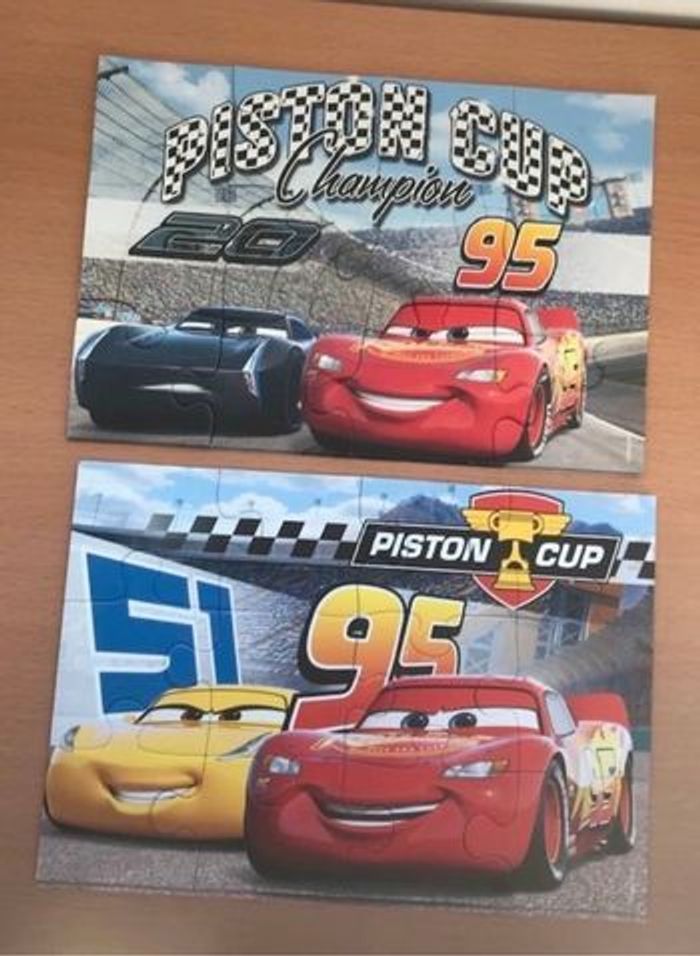 Puzzles 2x12 pièces Cars Piston Cup - photo numéro 2