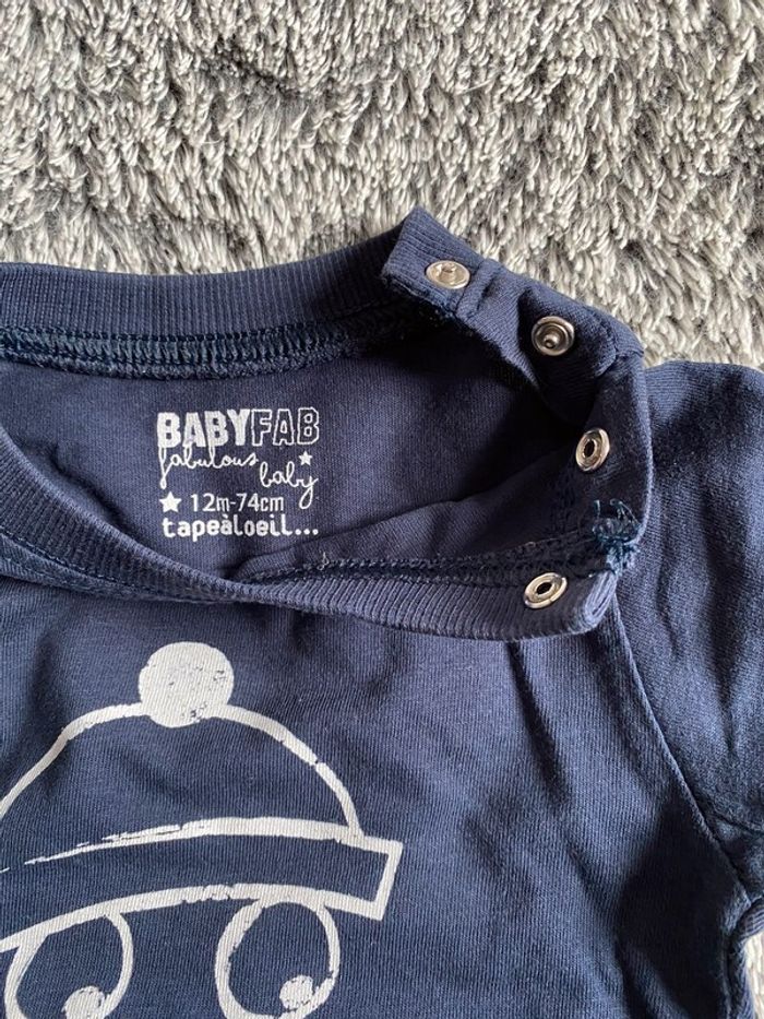 Teeshirt bleu Tape à l’œil - 12 mois - photo numéro 5