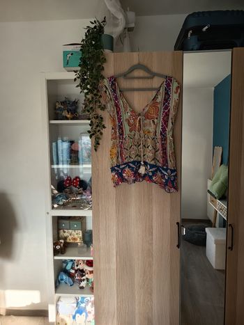 Top blouse fleuri multicolore Zara - Taille XS 34