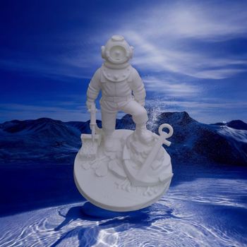 Figurine Impression 3D Tintin  en scaphandrier 