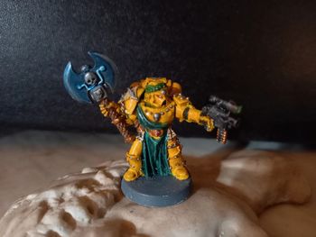 Metal vétéran imperial fist space marines with axe