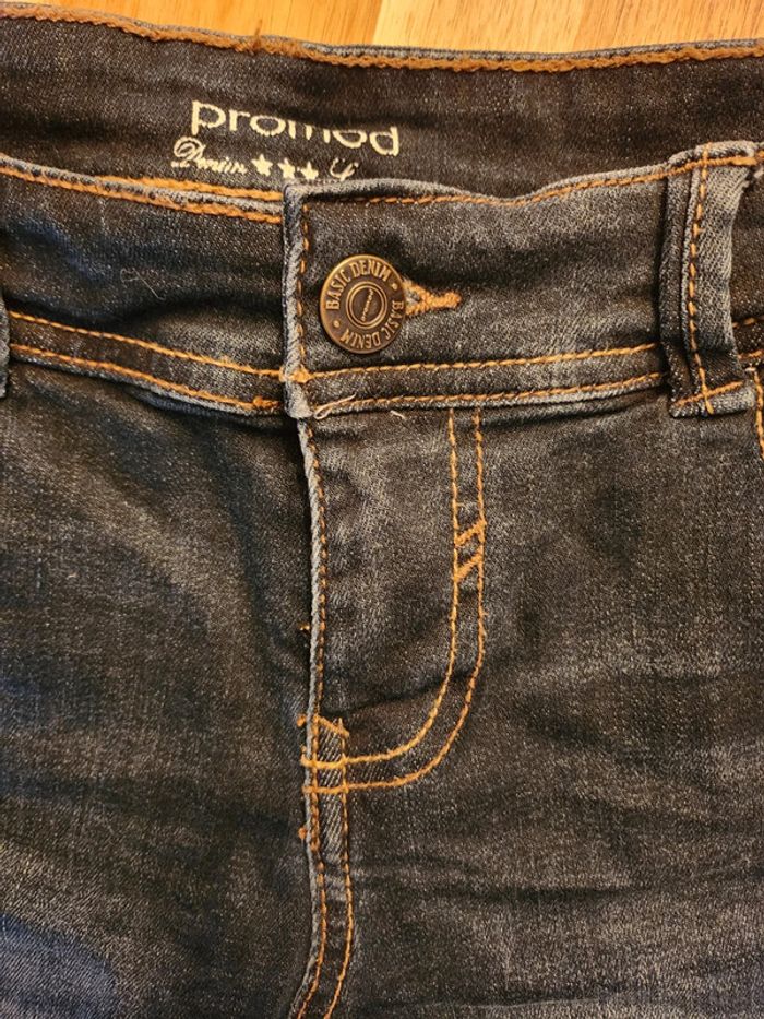 Short jean brut effet usé Promod - photo numéro 3