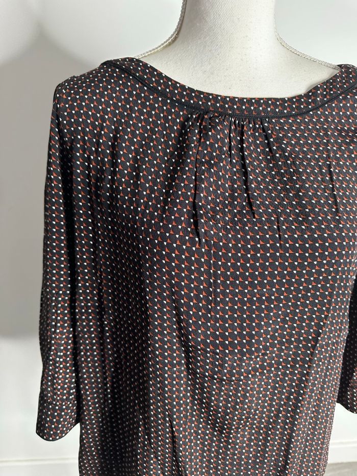 Blouse bariolée noire et rouge Maison 123 T40 L - photo numéro 6