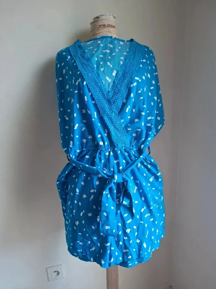 Combi-short bleu et blanc, Cerise Blue, neuf, taille M