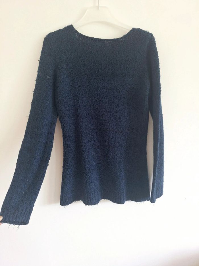 Pull bleu col V Taille XS - photo numéro 2