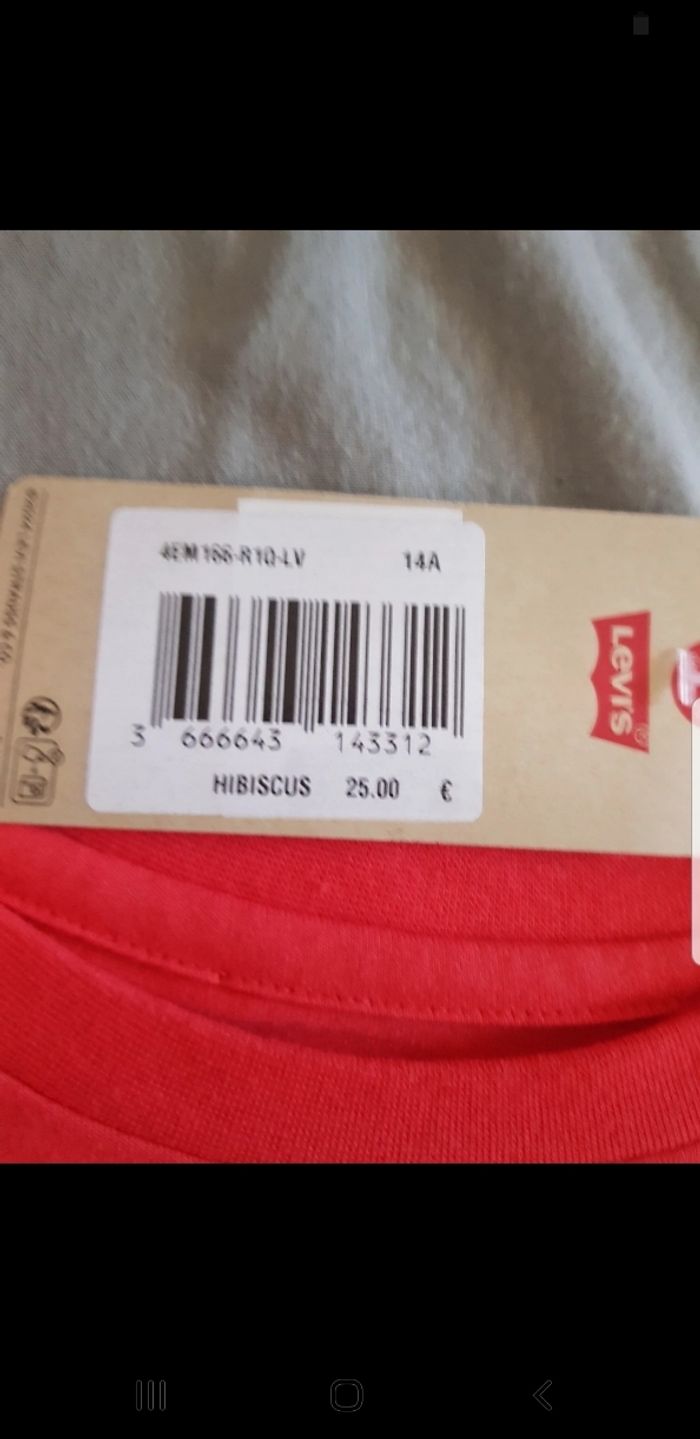 Tee-shirt levi's fille rouge - photo numéro 5