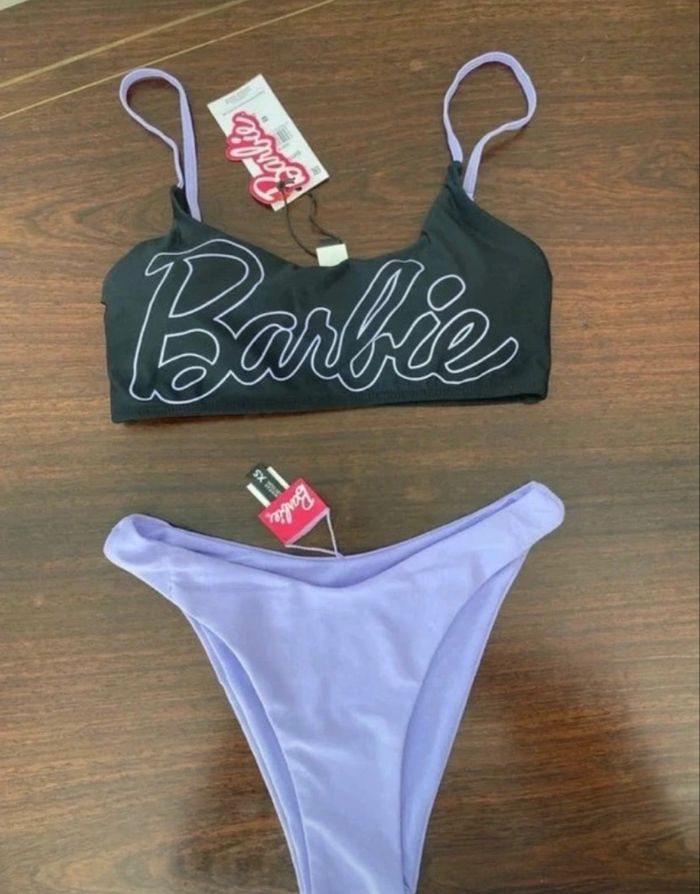 Maillot de bain 2 pièces Barbie neuf avec étiquette - photo numéro 2
