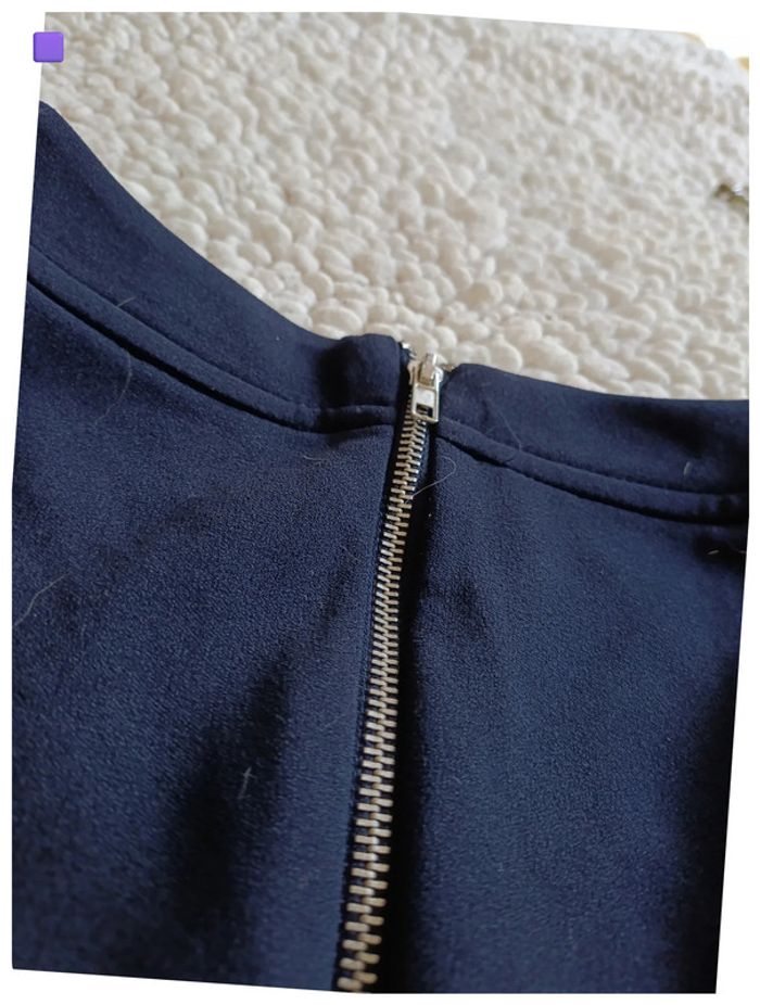 Blouse bleue à manches courtes marin boutons dorés, casual, pro - photo numéro 4