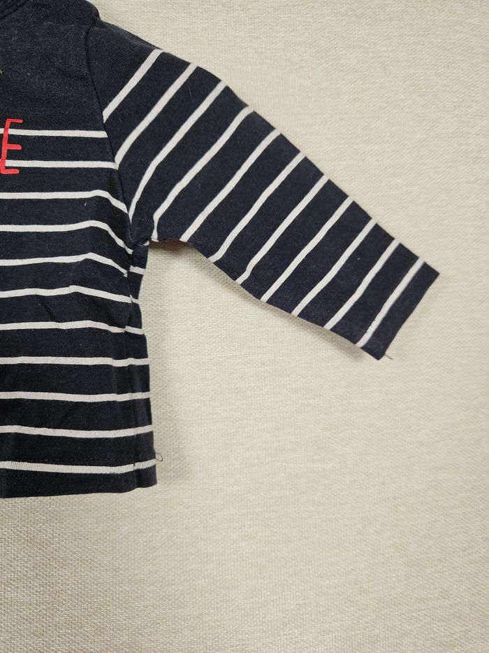 T-shirt manche longue a rayures tape à l'œil 3 mois 59 cm - photo numéro 3