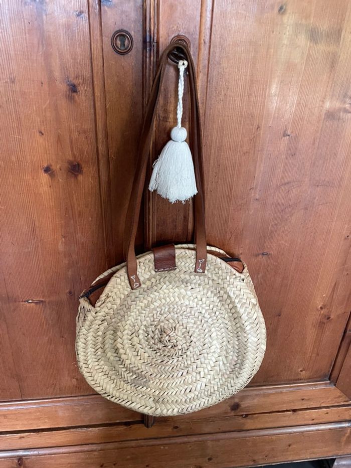 Grand sac à main panier paille - photo numéro 2